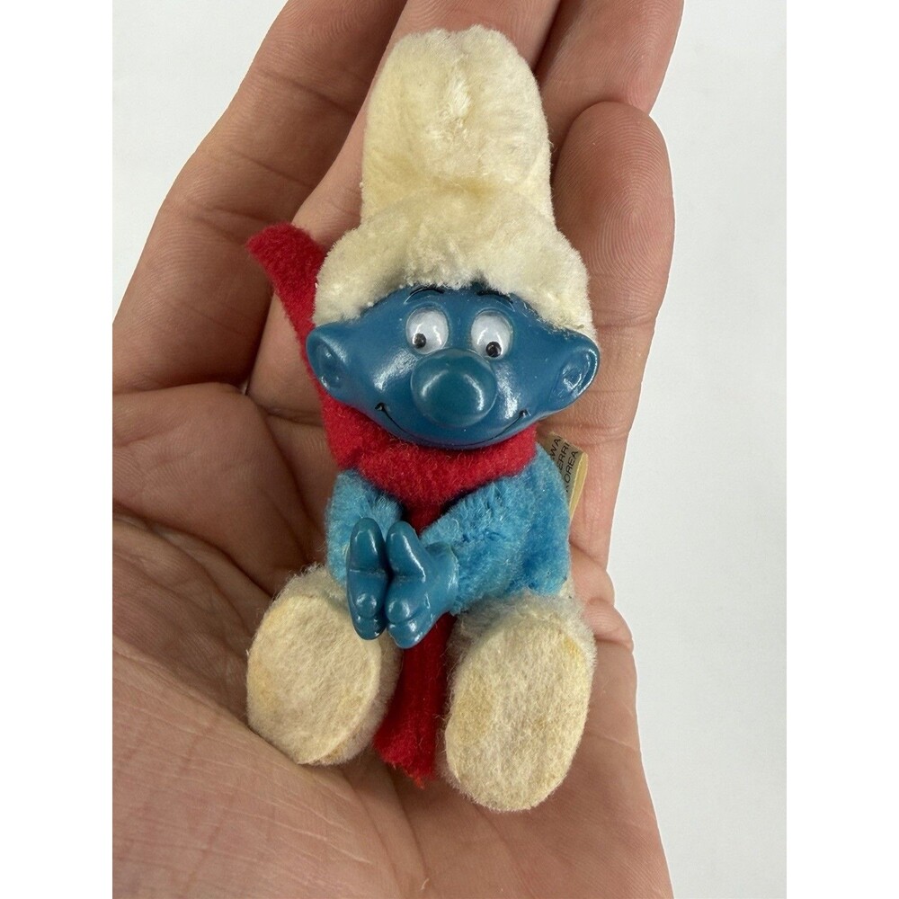 Vintage 1980 Smurf Pencil Grabber Hugger Clip-On Peyo Wallace Berrie
